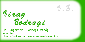 virag bodrogi business card